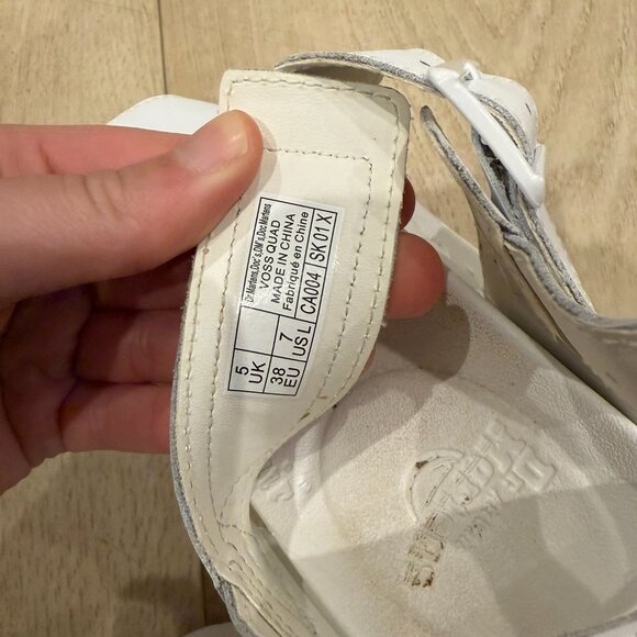 Dr Martens  Voss Mono Leather Platform Strap Sandals in White Voss Mono Leather - Picture 5 of 5